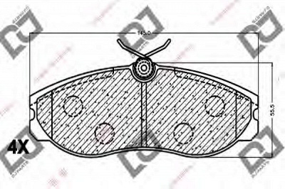 DJ PARTS bp1089 -  Комплект тормозных колодок, дисковый тормоз